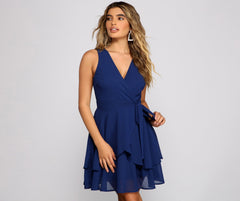 Effortless Vibes Chiffon Skater Dress Oshnow