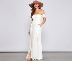 Effortlessly Chic Smocked Maxi Dress Oshnow