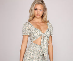 Effortlessly Pretty Floral Mini Dress Oshnow