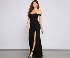 Elandra Formal Off The Shoulder Heat Stone Dress Oshnow