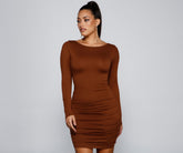 Elevated Chic Ruched Mini Dress Oshnow