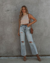 Elias Turtleneck Knit Crop Top Oshnow