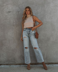 Elias Turtleneck Knit Crop Top Oshnow