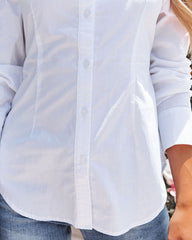 Elina Cotton Open Back Button Down Top Oshnow