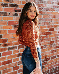 Elio Velvet Burnout Crop Top Oshnow