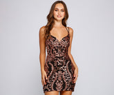 Elisa Sequin Bodycon Mini Dress Oshnow