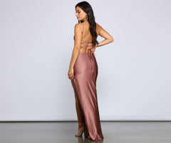 Ella Strappy Back High-Slit Dress Oshnow