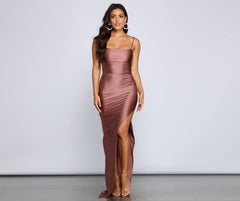 Ella Strappy Back High-Slit Dress Oshnow