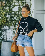 EllandEmm - Amour Cotton Blend Pullover Sweater Oshnow