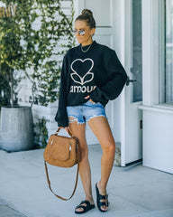 EllandEmm - Amour Cotton Blend Pullover Sweater Oshnow