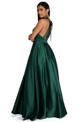 Elle Formal Satin Ball Gown Oshnow