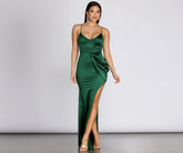 Ellen Formal Satin Dress Oshnow