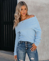 Elsie Off The Shoulder Knit Sweater Oshnow