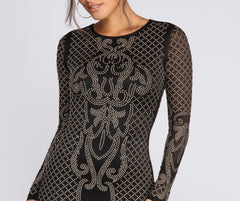 Embellished Beauty Mini Dress Oshnow