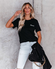 Embroidered Mama Cotton Blend Tee Oshnow