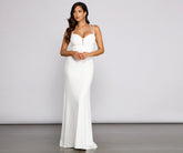 Emma Sweetheart Crepe Formal Dress Oshnow