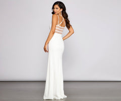 Emma Sweetheart Crepe Formal Dress Oshnow