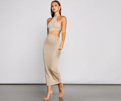 Endless Summer Halter Cutout Dress Oshnow