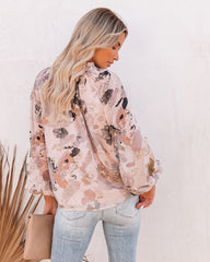 English Garden Embroidered Metallic Blouse Oshnow