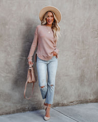 Erickson Cotton Blend Thermal Top - Mocha Oshnow