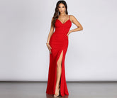 Evanna Formal Crepe Ruched Dress Oshnow