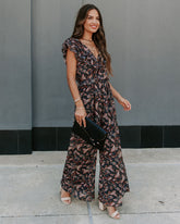 Ever Mine Paisley Ruffle Jumpsuit Oshnow
