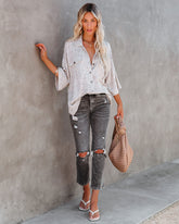 Everest Leopard Print Button Down Top Oshnow