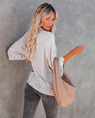 Everest Leopard Print Button Down Top Oshnow