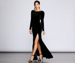 Everly Formal Velvet And Pearl Dress Oshnow