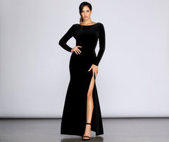 Everly Formal Velvet And Pearl Dress Oshnow