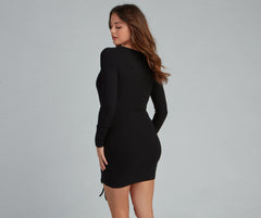 Everyday Chic Ruched Mini Dress Oshnow