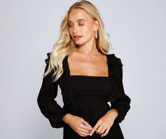 Everyday Chic Ruffled Mini Dress Oshnow