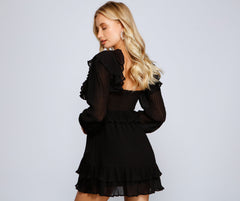 Everyday Chic Ruffled Mini Dress Oshnow