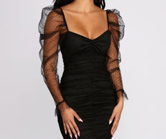 Everyone's Sweetheart Puff Sleeve Mini Dress Oshnow