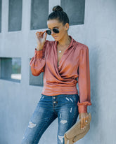 Exceptional Drape Blouse - Rust Oshnow