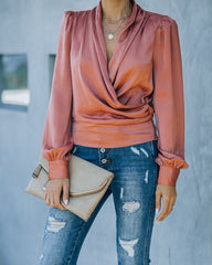 Exceptional Drape Blouse - Rust Oshnow