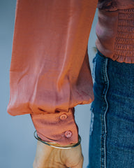 Exceptional Drape Blouse - Rust Oshnow