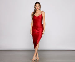 Eyes On You Asymmetrical Mini Dress Oshnow