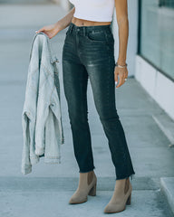 Nirvana High Rise Stretch Frayed Hem Jeans