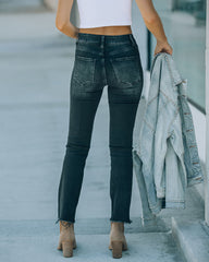 Nirvana High Rise Stretch Frayed Hem Jeans