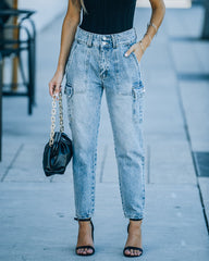 Konner High Rise Cargo Denim