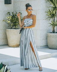 Hilo Cotton Blend Woven Slit Leg Pants