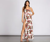 Fab In Floral Brushed Knit Maxi Dress Oshnow