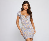 Fabulous Floral Puff Sleeve Mini Dress Oshnow