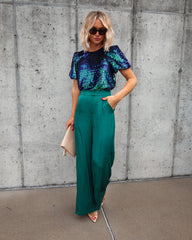 Fairmont Pocketed Wide Leg Pants - Pine