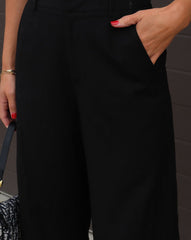 Familia Reunion Pocketed Wide Leg Pants - Black