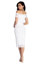Faith Formal Midi Lace Dress Oshnow