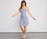 Fall For Floral Woven Midi Dress Oshnow