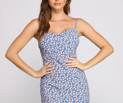 Fall For Floral Woven Midi Dress Oshnow