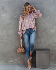 Falling Quickly Printed Blouse Oshnow